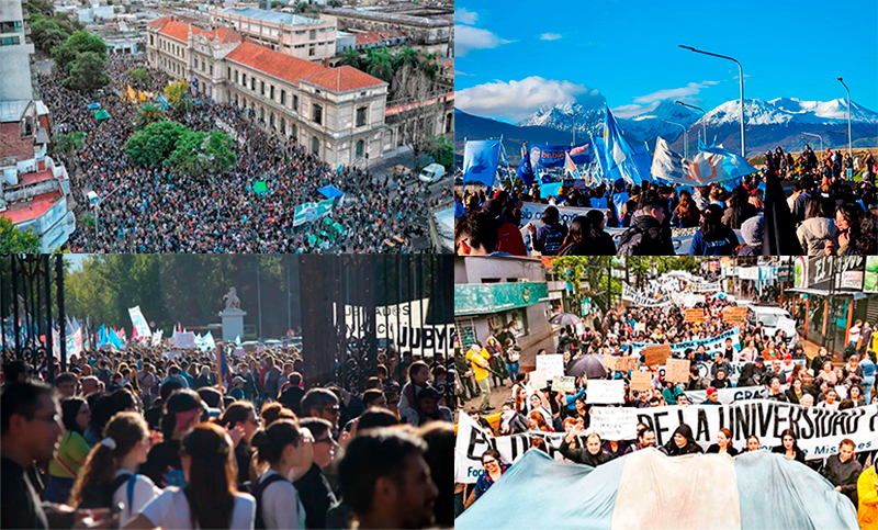 De Ushuaia a La Quiaca: miles de argentinos salieron a las calles para defender la educación pública