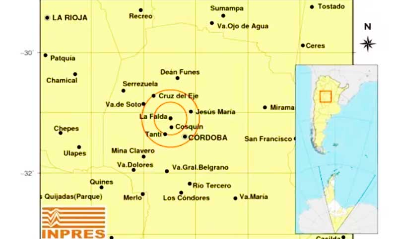 Un fuerte sismo con epicentro en La Falda se sintió en varios puntos de la provincia
