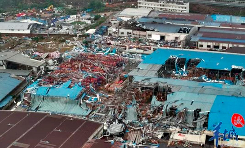 Un tornado deja al menos cinco personas fallecidas en la ciudad China de Guangzhou